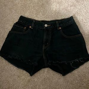 Levi’s Black Jean Shorts